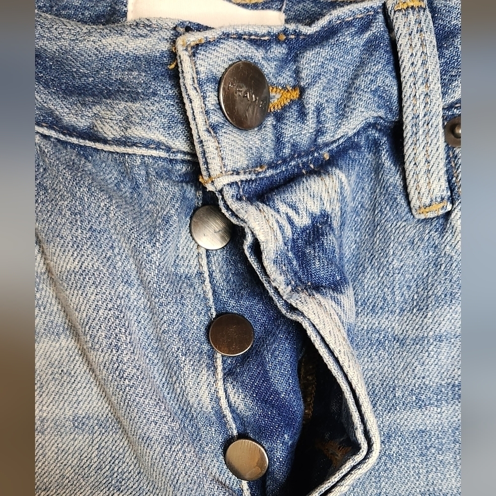 Frame Le Original Jeans Straight Leg High Rise Distressed Size 30 - Picture 4 of 9